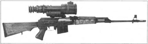 самозарядная снайперская винтовка М76 с пассивным ночным оптическим устройством
