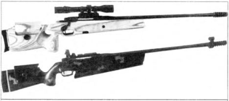 винтовки «Маузер» модель 86 с прикладами из клееного дерева и из синтетических материалов