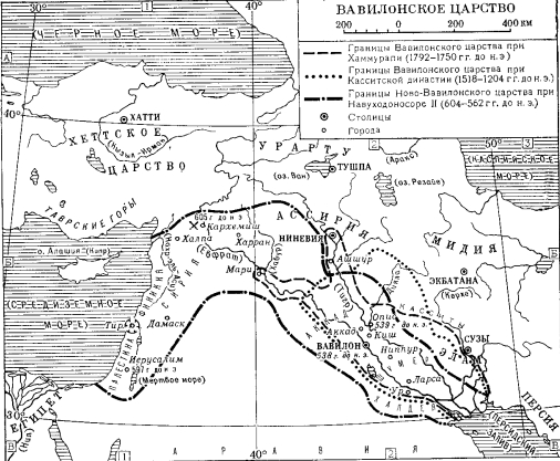 Вавилонское царство, карта