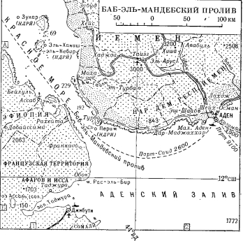 Баб-эль-Мандебский пролив карта