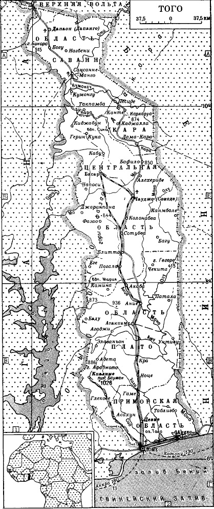карта Того